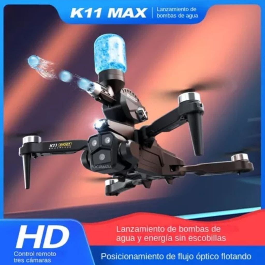 DRONE JUGUETE CON PISTOLA HIDROGEL 2025