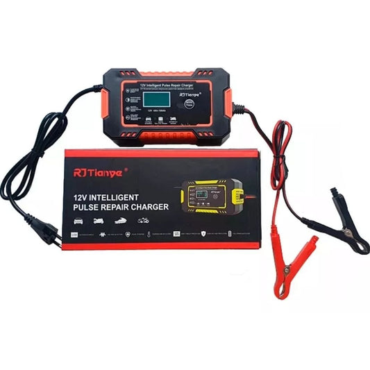 Cargador Bateria Carro Moto 12v Pantalla