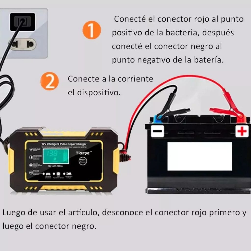 Cargador Bateria Carro Moto 12v Pantalla - SEDealmania