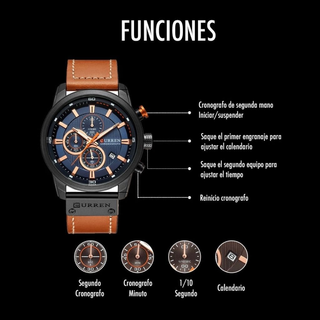 Reloj Curren 8291 Cuarz Corre Black Days - SEDealmania