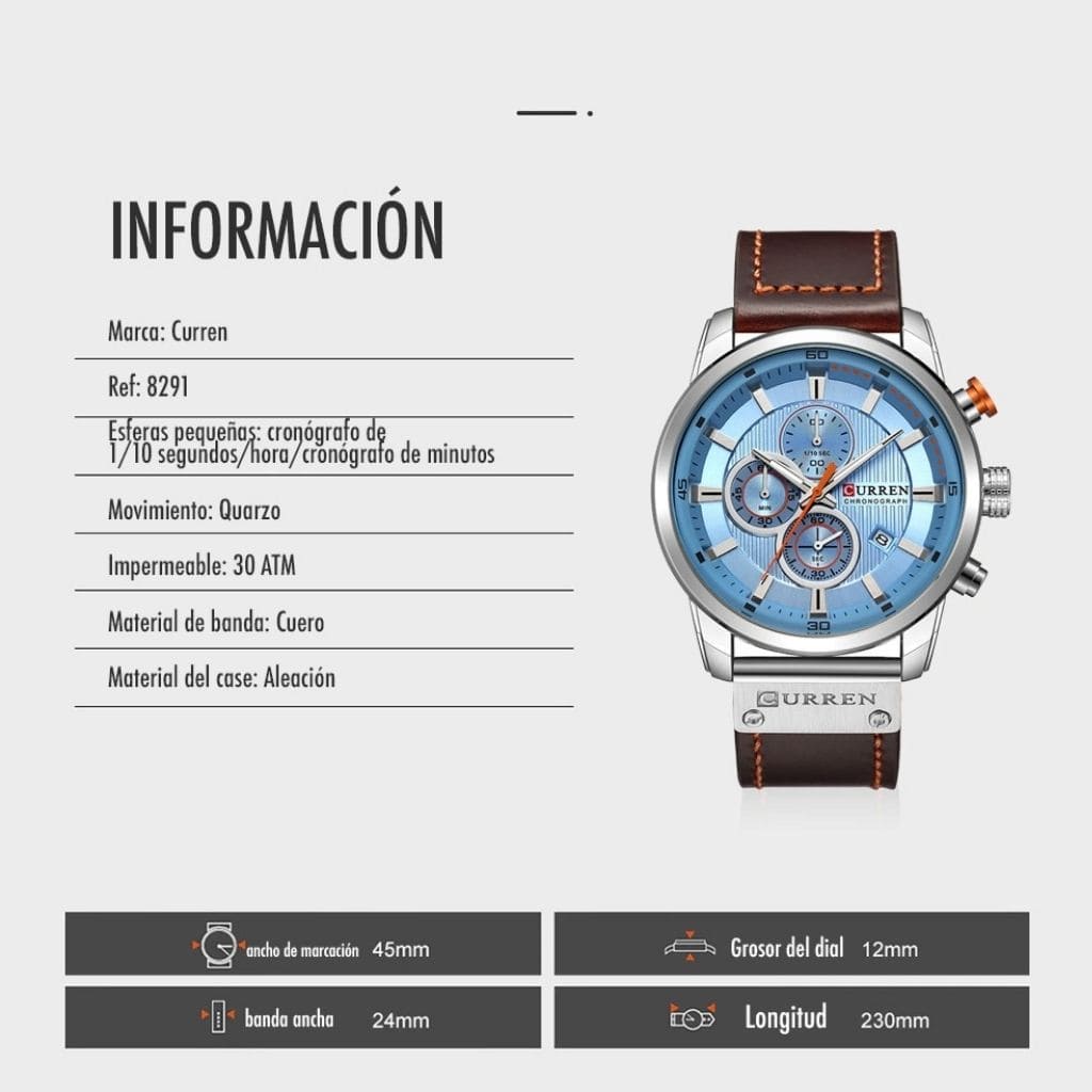 Reloj Curren 8291 Cuarz Corre Black Days - SEDealmania
