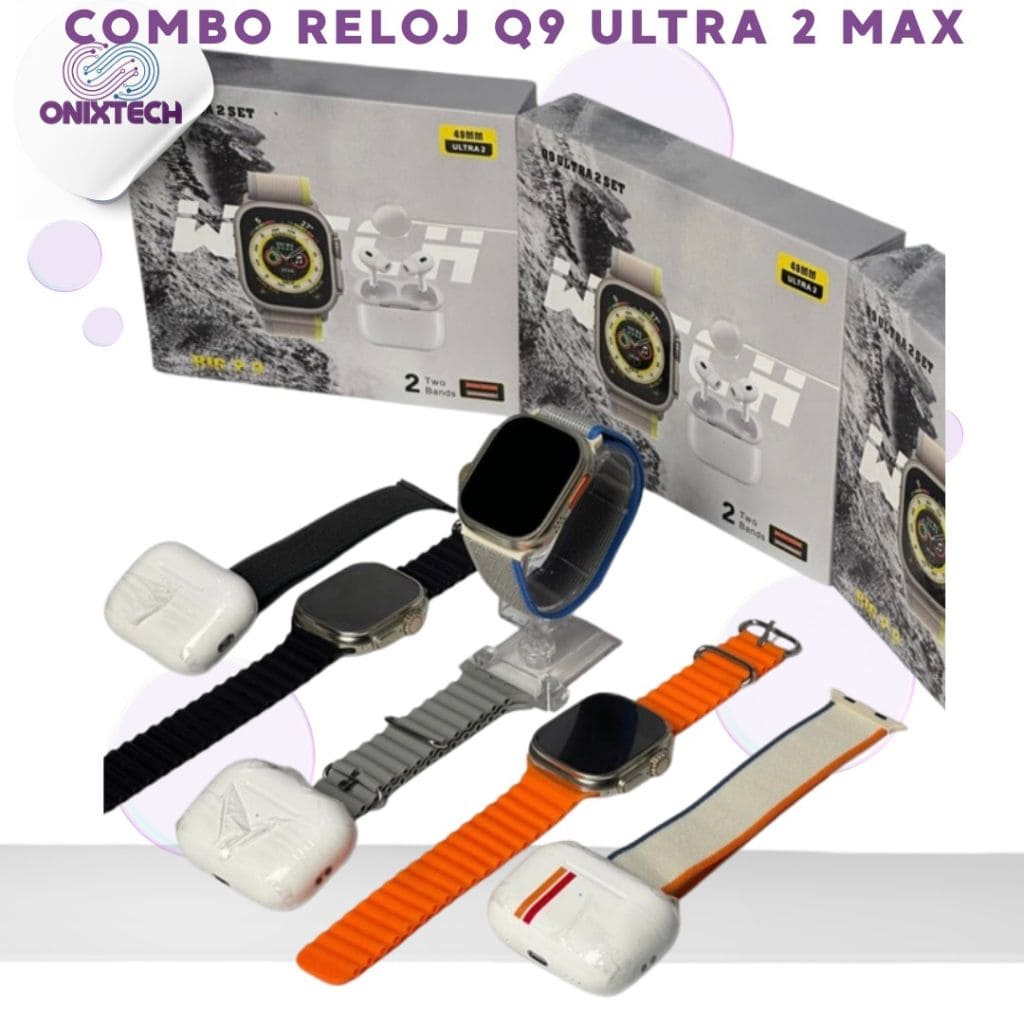 Combo Reloj Q9 Ultra 2 Max