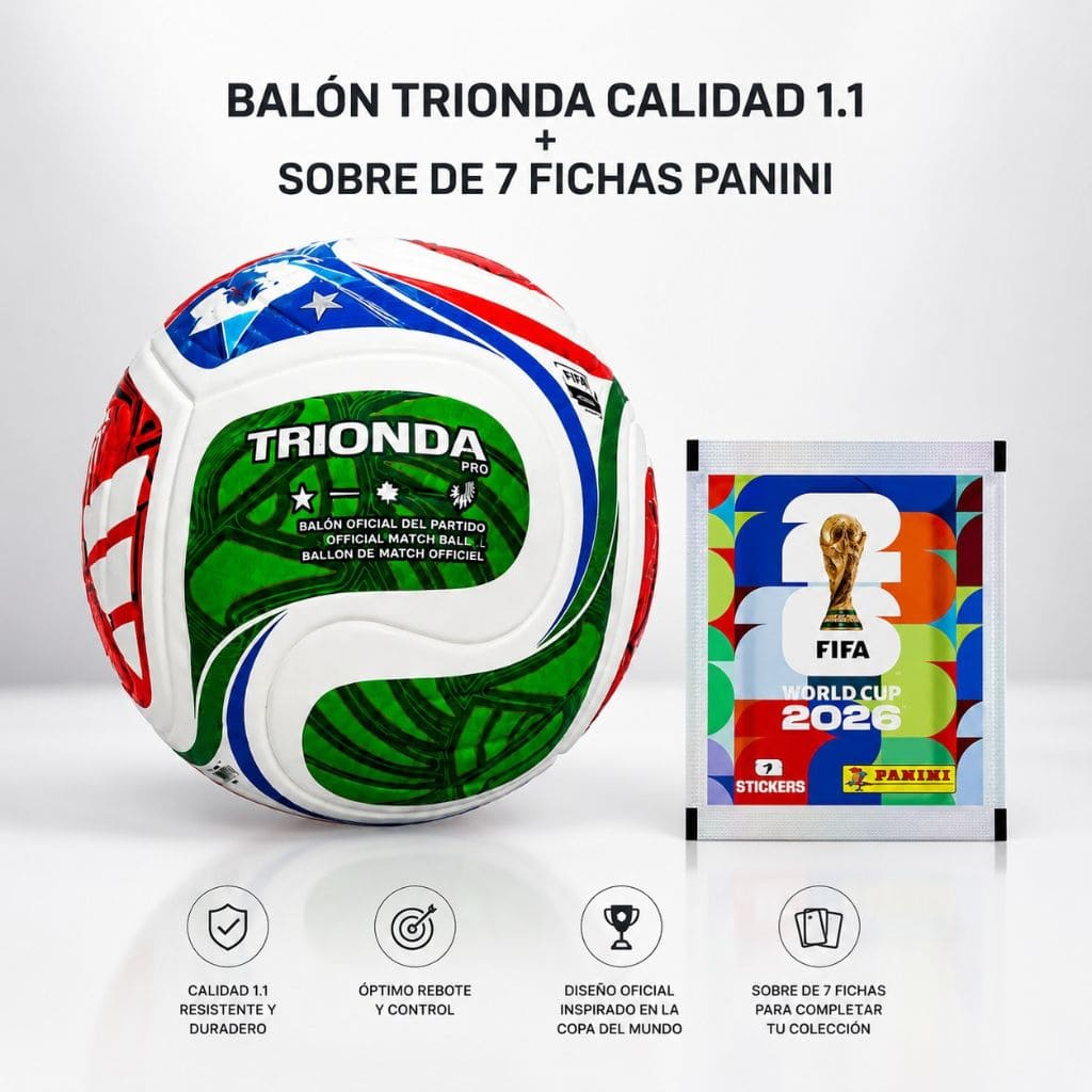 Balón Trionda Calidad 1.1 + Sobre Panini de 7 fichas!